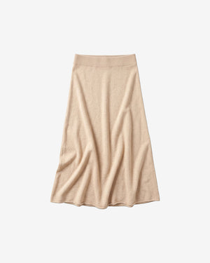 KnowledgeCotton Apparel - WMN Cashmere skirt Skirts 1228 Light feather gray