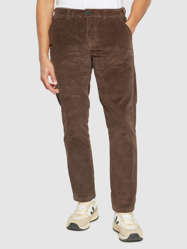 KnowledgeCotton Apparel - MEN Chuck regular corduroy pants Pants 1243 Demitasse (brown)