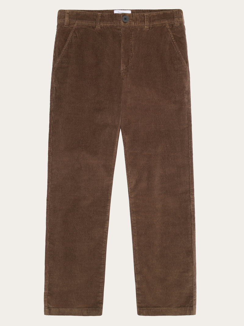 KnowledgeCotton Apparel - MEN Chuck regular corduroy pants Pants 1243 Demitasse (brown)