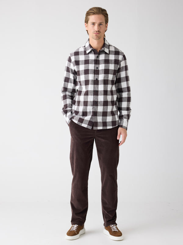 KnowledgeCotton Apparel - MEN Chuck regular corduroy pants Pants 1487 Chocolate Torte