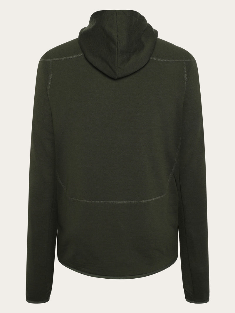 KnowledgeCotton Apparel - MEN Dynamic Wool 320 Fleece hoodie - RWS Fleeces 1090 Forrest Night