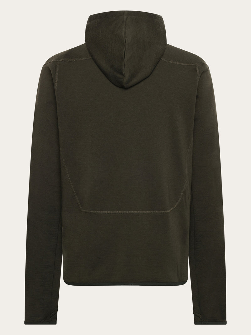 KnowledgeCotton Apparel - MEN Dynamic Wool 320 Fleece hoodie - RWS Fleeces 1090 Forrest Night