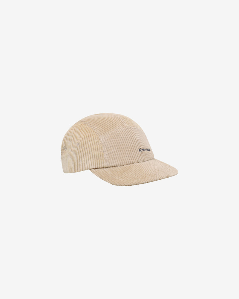 KnowledgeCotton Apparel - UNI Corduroy 5-panel cap Caps 1228 Light feather gray