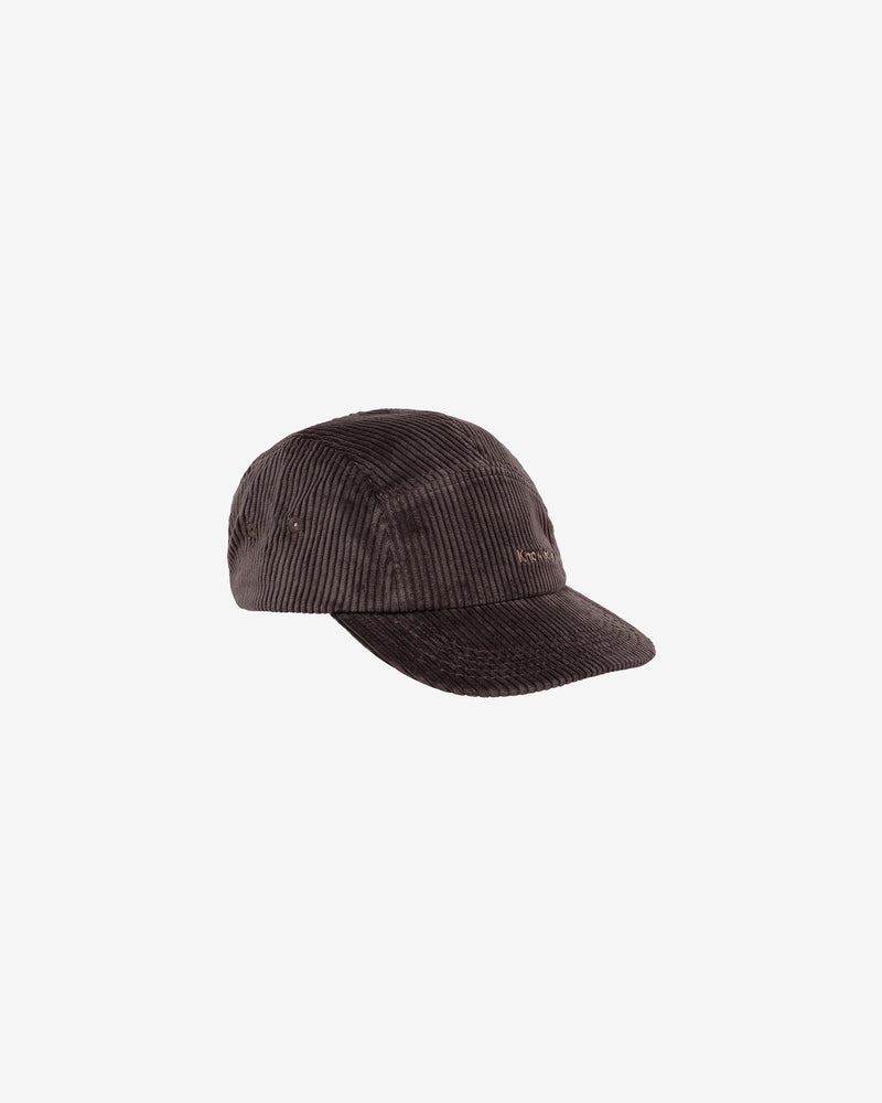 KnowledgeCotton Apparel - UNI Corduroy 5-panel cap Caps 1487 Chocolate Torte