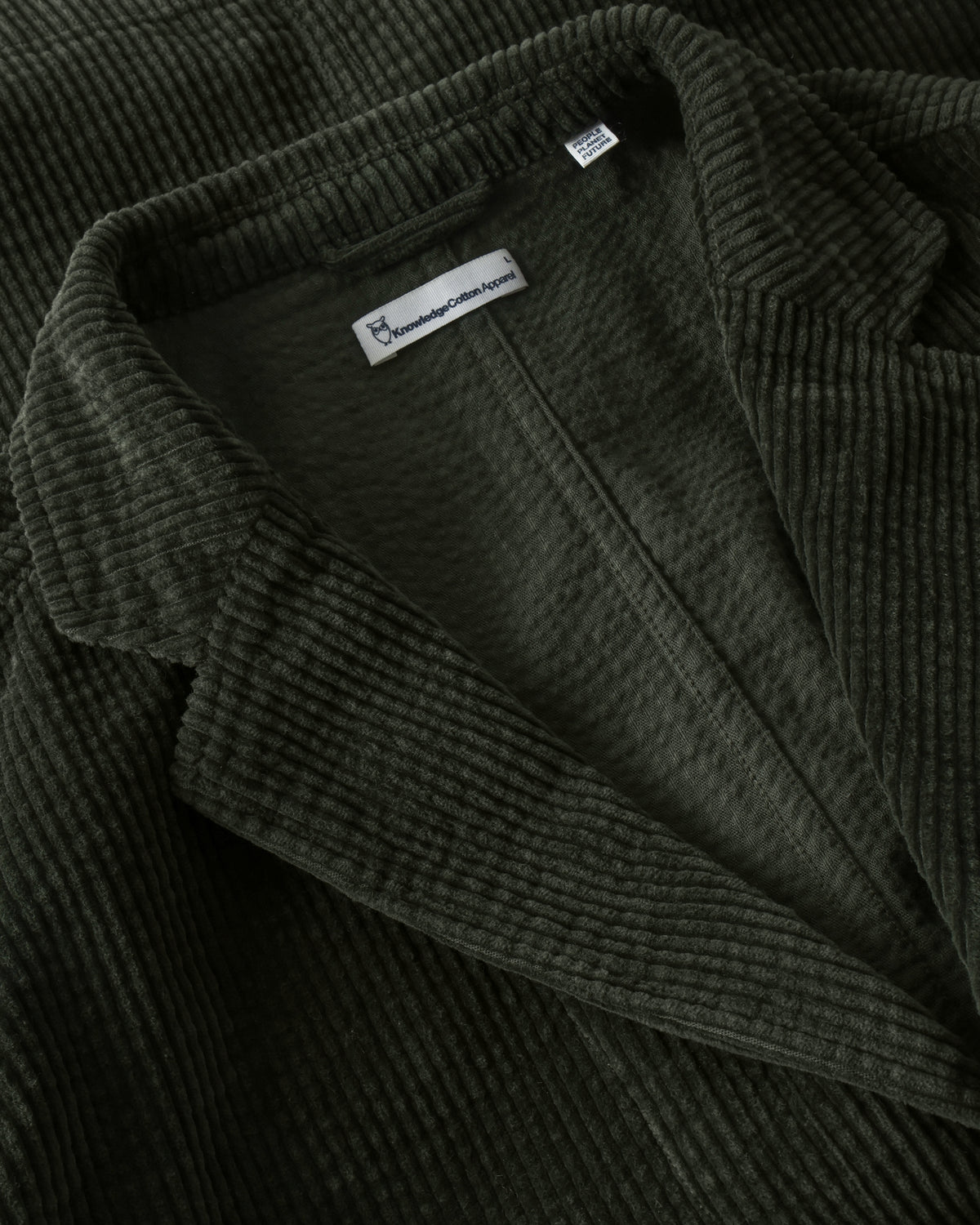 KnowledgeCotton Apparel - MEN Corduroy blazer Overshirts 1090 Forest Night