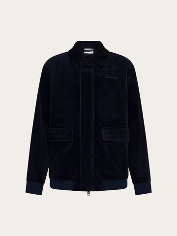 KnowledgeCotton Apparel - MEN Corduroy bomber jacket Jackets 1412 Night Sky