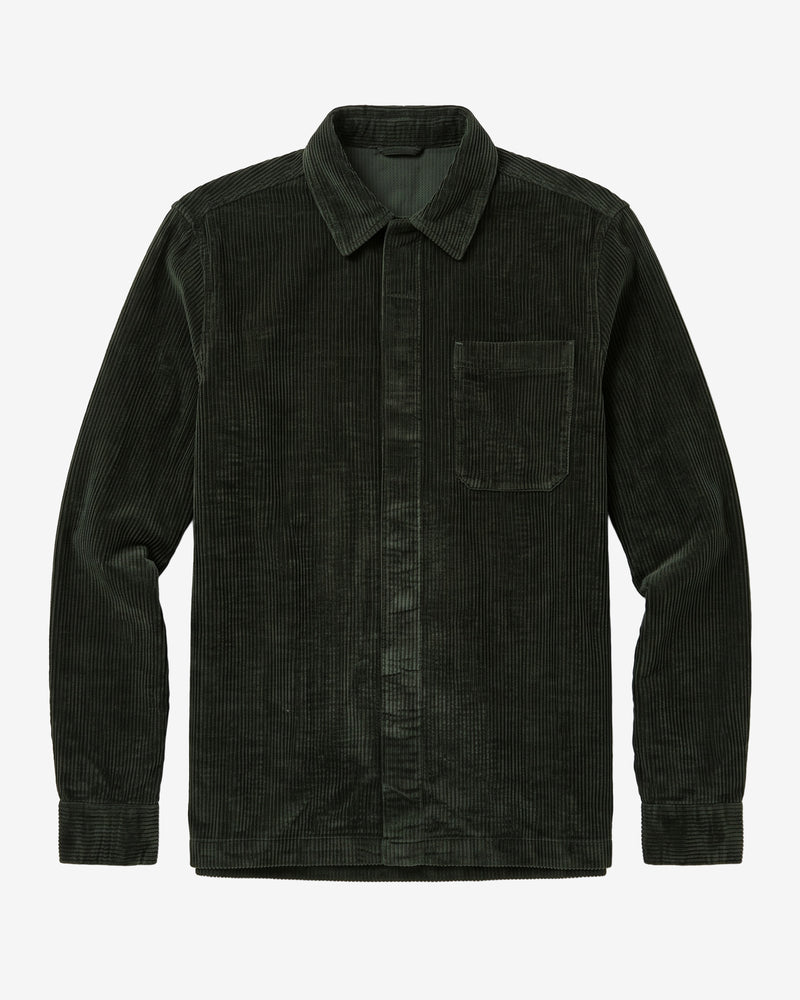 KnowledgeCotton Apparel - MEN Corduroy overshirt Overshirts 1090 Forest Night