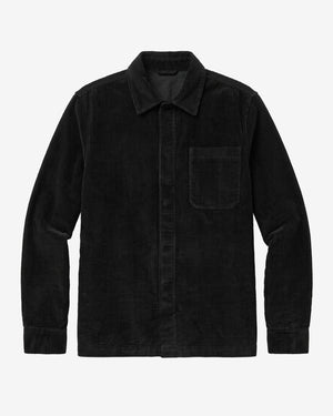 KnowledgeCotton Apparel - MEN Corduroy overshirt Overshirts 1300 Black Jet