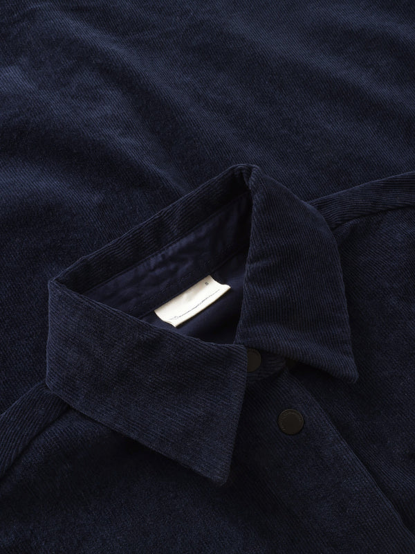 KnowledgeCotton Apparel - WMN Corduroy overshirt Overshirts 1412 Night Sky