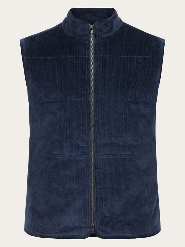 KnowledgeCotton Apparel - MEN Corduroy overshirt Vests 1412 Night Sky