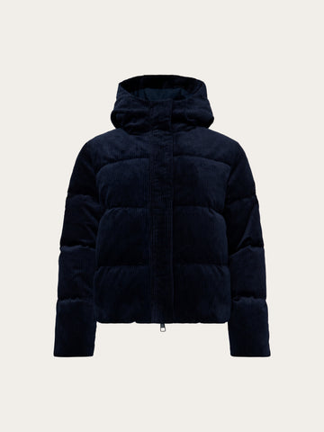 KnowledgeCotton Apparel - WMN Corduroy puffer jacket Jackets 1412 Night Sky