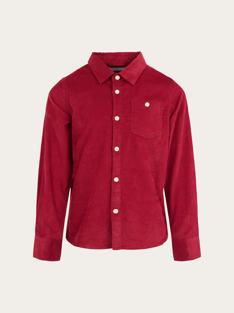KnowledgeCotton Apparel - YOUNG Corduroy shirt Shirts 1364 Rhubarb