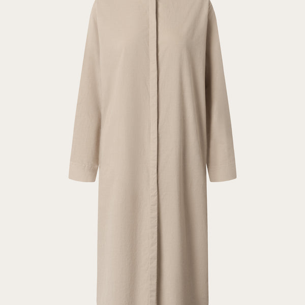 Corduroy shirt dress Light feather gray