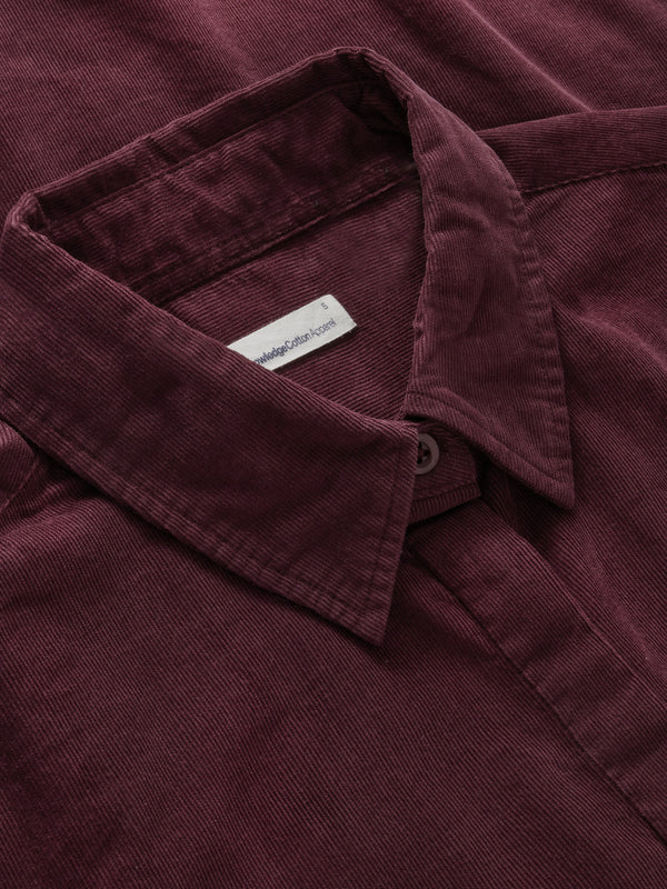 KnowledgeCotton Apparel - WMN Corduroy shirt dress Dresses 1281 Fig