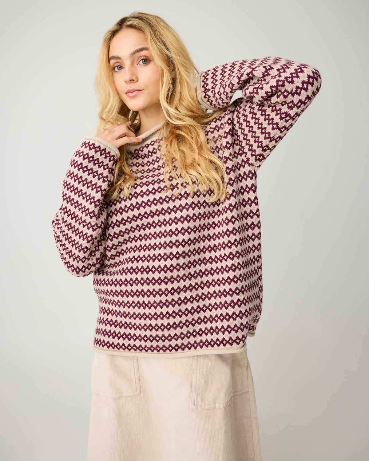 KnowledgeCotton Apparel - WMN Corduroy skirt Skirts 1228 Light feather gray