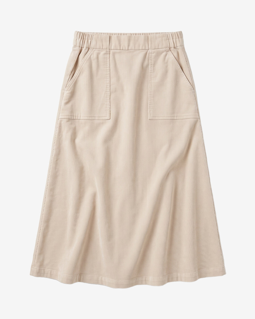 KnowledgeCotton Apparel - WMN Corduroy skirt Skirts 1228 Light feather gray