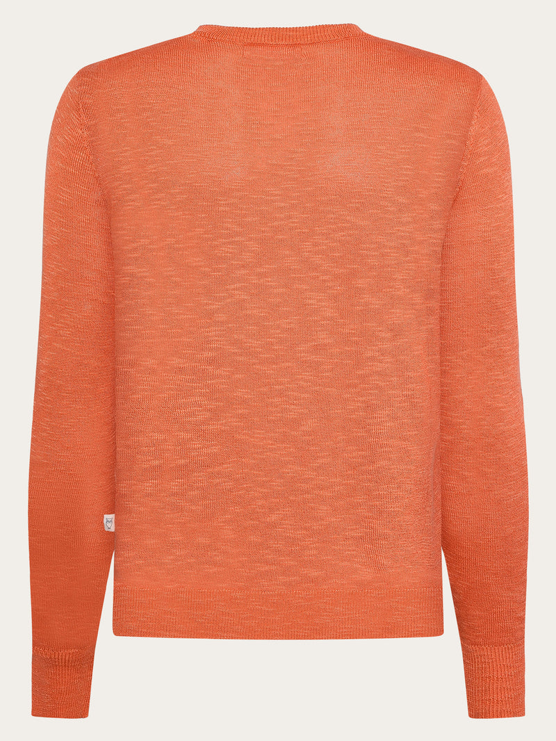 KnowledgeCotton Apparel - WMN Crew neck knit Tencel™ Knits 1481 Langoustino