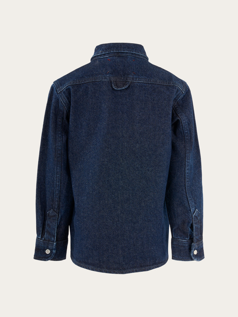 KnowledgeCotton Apparel - YOUNG Denim overshirt REBORN™ Shirts 3051 Classic indigo