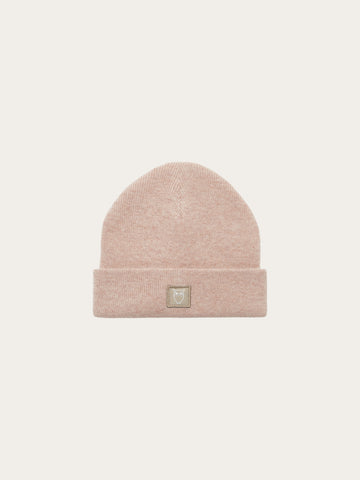 KnowledgeCotton Apparel - UNI Double layer wool beanie Hats 1074 Nature Melange