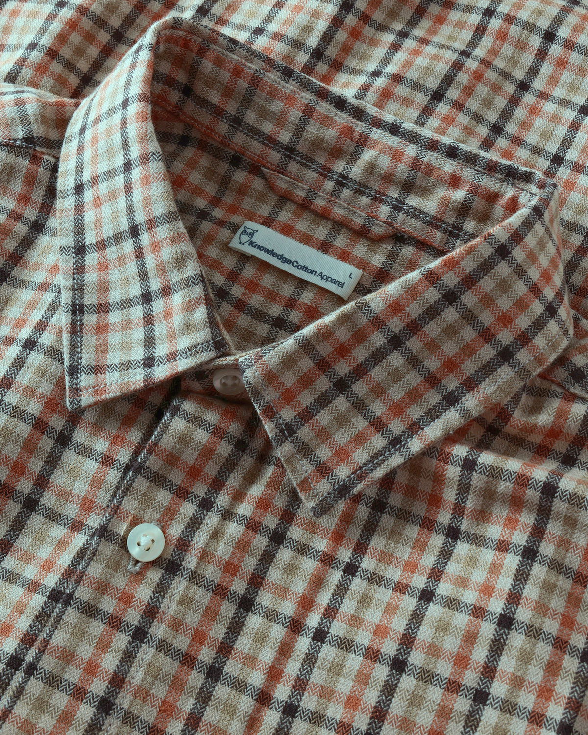 KnowledgeCotton Apparel - MEN Dune regular check shirt Shirts 7032 Multi check