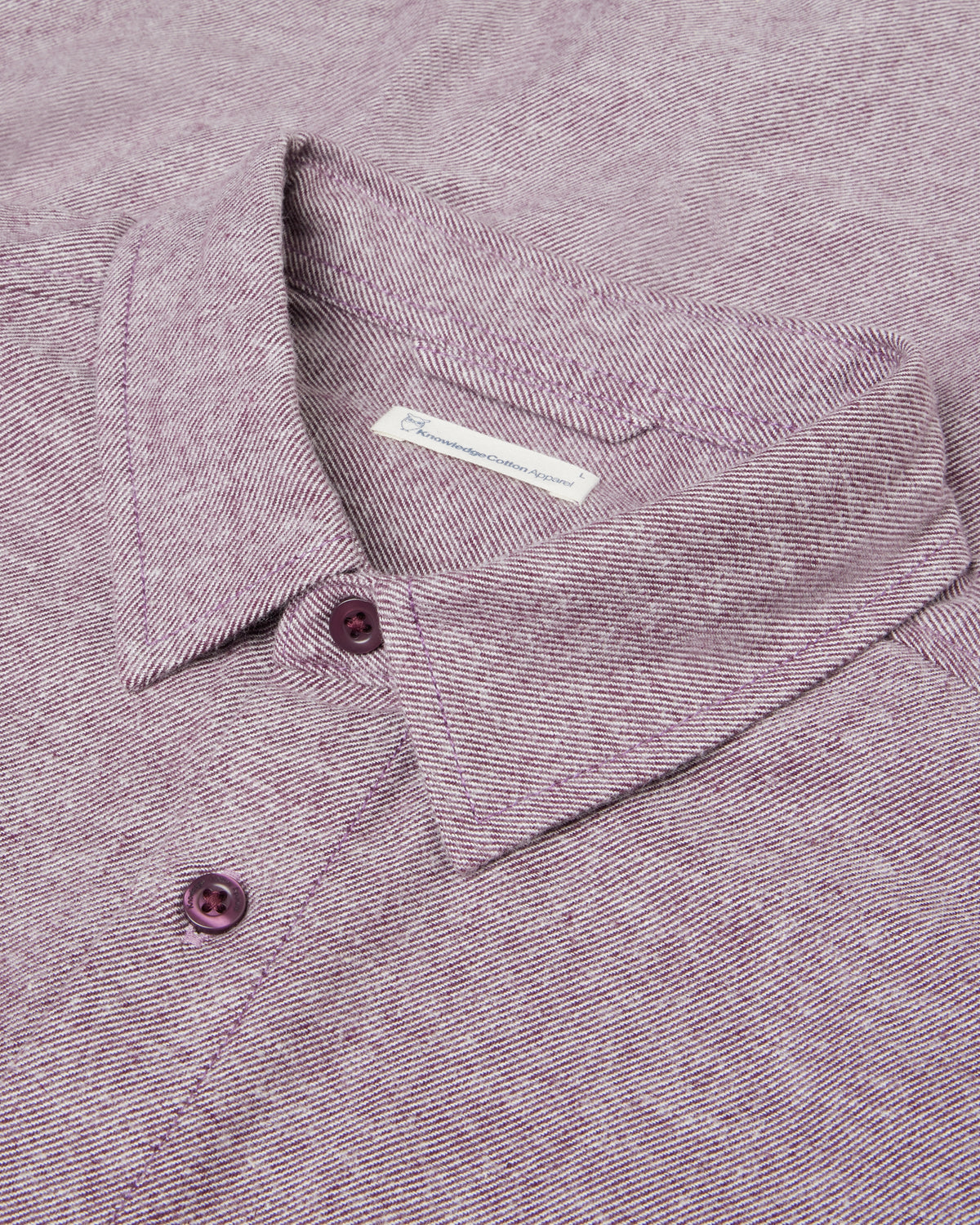 KnowledgeCotton Apparel - MEN Dune regular flannel shirt Shirts 1281 Fig