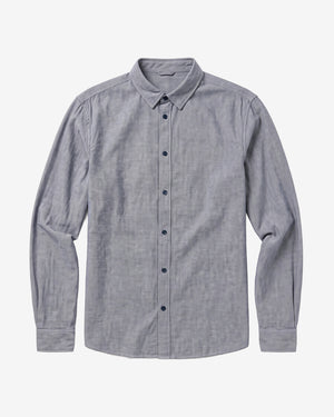 KnowledgeCotton Apparel - MEN Dune regular flannel shirt Shirts 1412 Night Sky