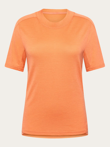 KnowledgeCotton Apparel - WMN Dynamic wool t-shirt T-shirts 1481 Langoustino