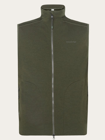 KnowledgeCotton Apparel - UNI Dynamic wool fleece vest Fleeces 1090 Forrest Night