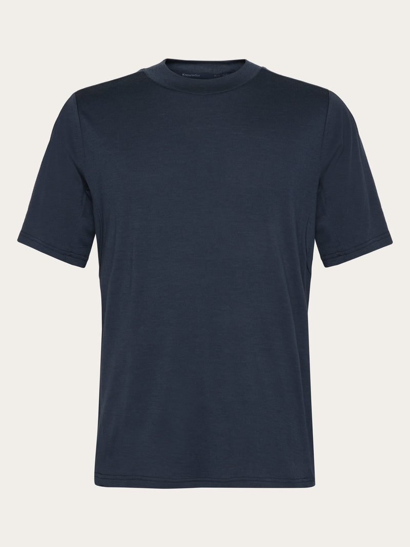 KnowledgeCotton Apparel - MEN Dynamic wool t-shirt T-shirts 1001 Total Eclipse