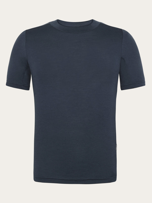 KnowledgeCotton Apparel - WMN Dynamic wool t-shirt T-shirts 1001 Total Eclipse