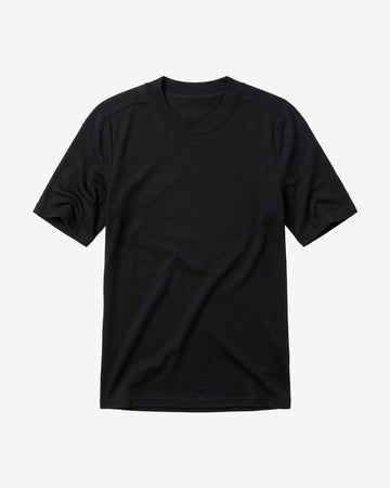 KnowledgeCotton Apparel - WMN Dynamic wool t-shirt T-shirts 1300 Black Jet