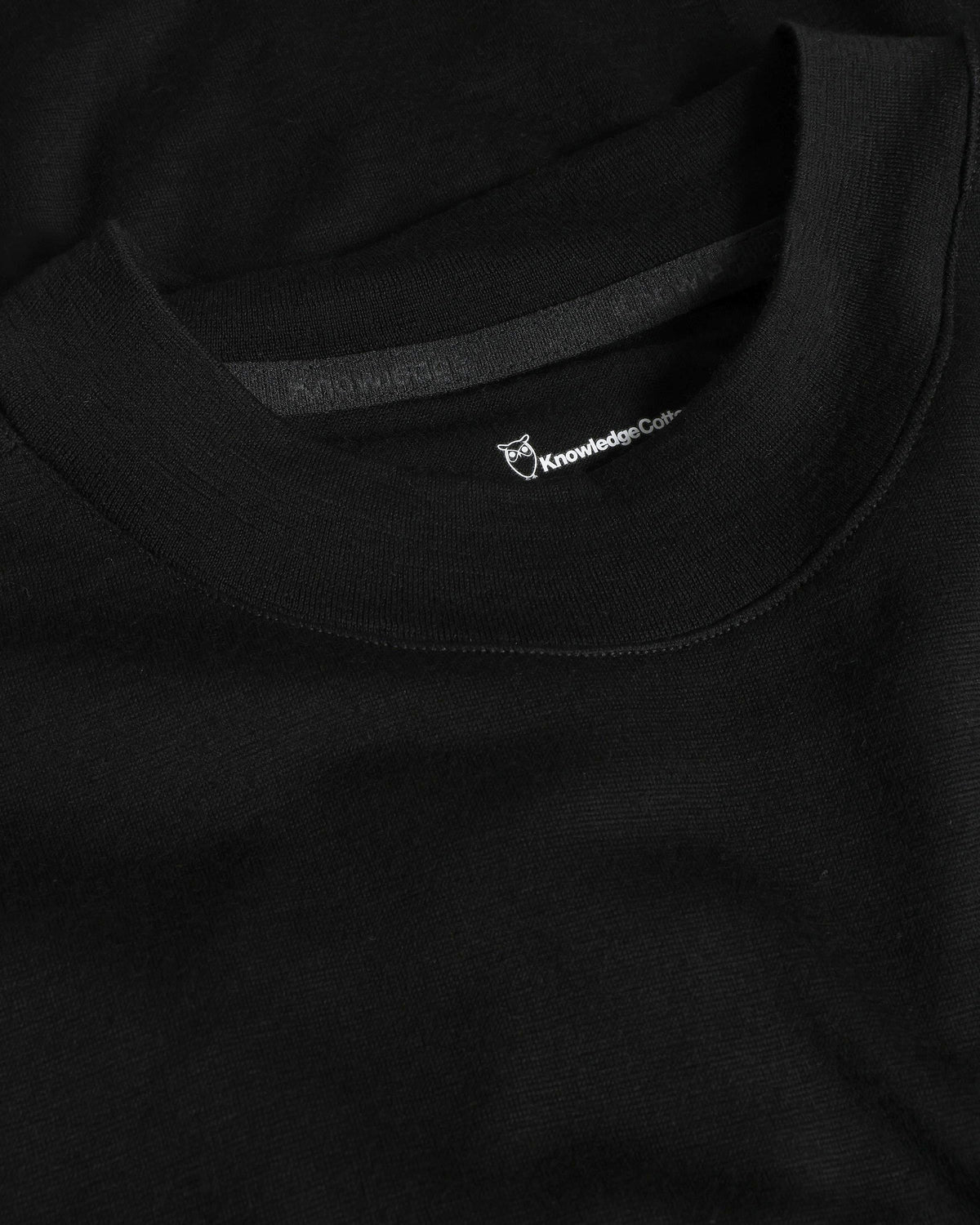 KnowledgeCotton Apparel - WMN Dynamic wool t-shirt T-shirts 1300 Black Jet