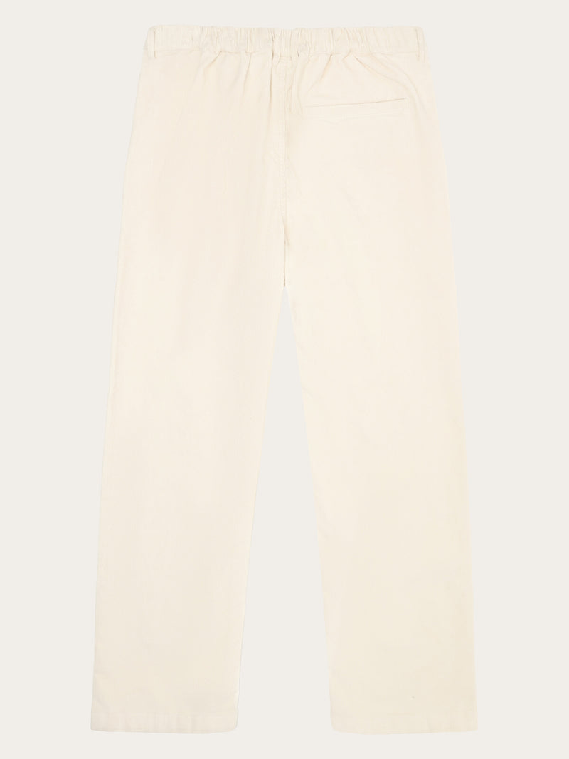 KnowledgeCotton Apparel - MEN FIG 14 wales corduroy pants - GOTS/Vegan Pants 1387 Egret