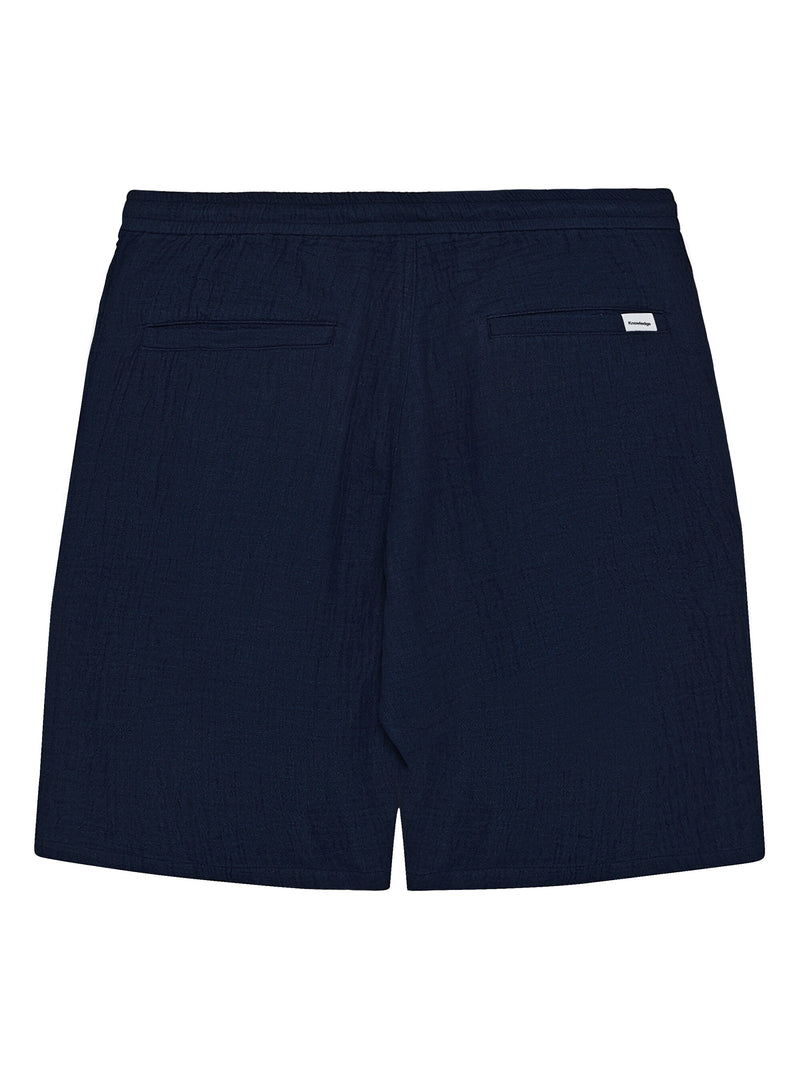 KnowledgeCotton Apparel - MEN FIG Loose fit dobby shorts - GOTS/Vegan Shorts