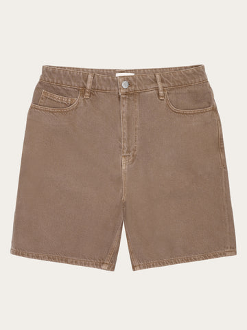 KnowledgeCotton Apparel - MEN FLINT 5-pocket raw twill shorts - GOTS/Vegan Shorts 1441 Tiramisu