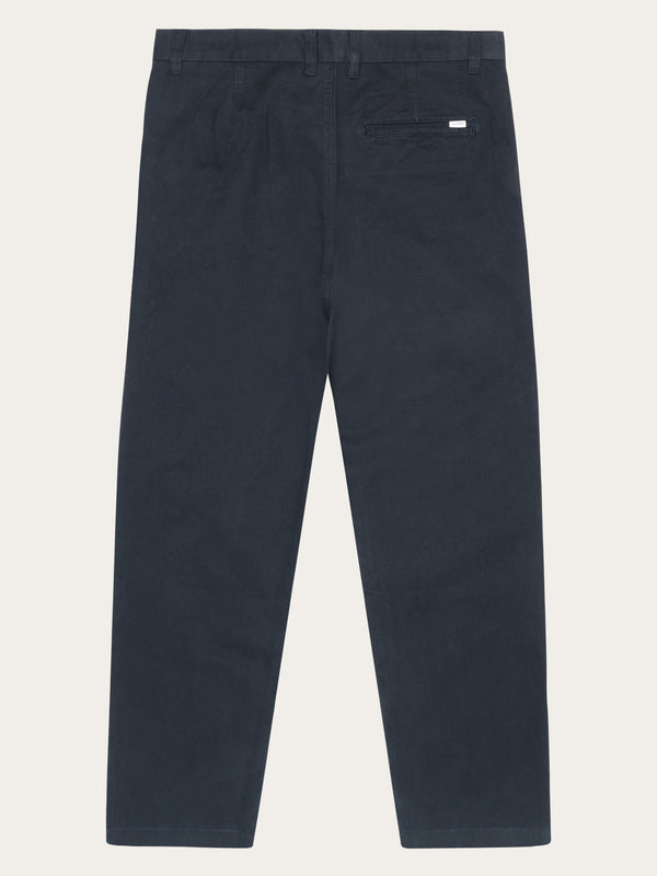 KnowledgeCotton Apparel - MEN FLINT Organic Cotton Twill Chino GOTS/Vegan Pants 1001 Total Eclipse