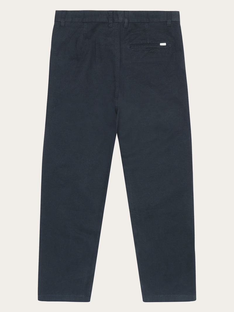 KnowledgeCotton Apparel - MEN FLINT Organic Cotton Twill Chino GOTS/Vegan Pants 1001 Total Eclipse
