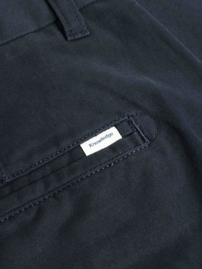 KnowledgeCotton Apparel - MEN FLINT Organic Cotton Twill Chino GOTS/Vegan Pants 1001 Total Eclipse