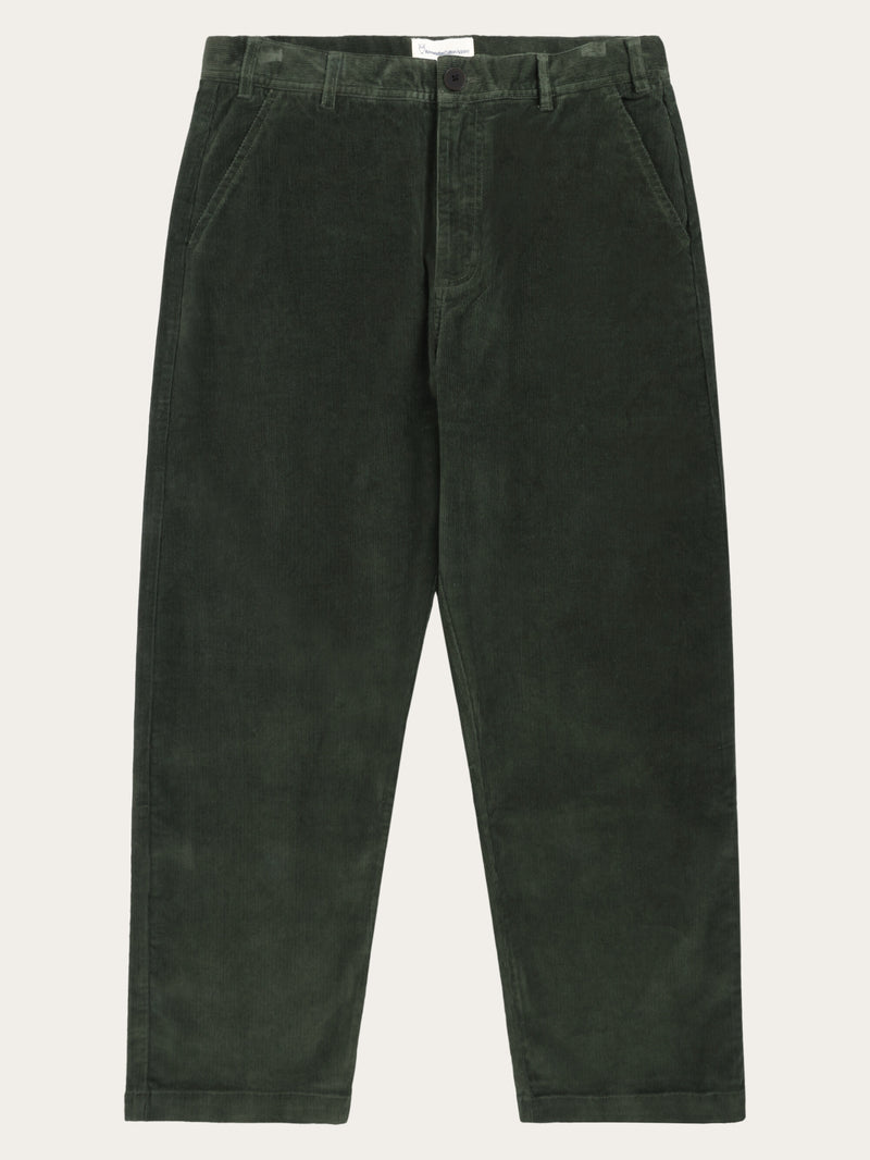 KnowledgeCotton Apparel - MEN FLINT wide corduroy chino pants Pants 1090 Forrest Night