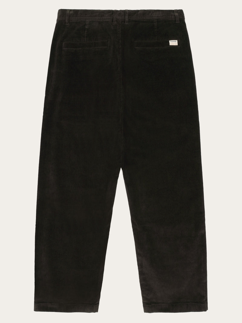 KnowledgeCotton Apparel - MEN FLINT wide corduroy chino pants Pants 1487 Chocolate Torte