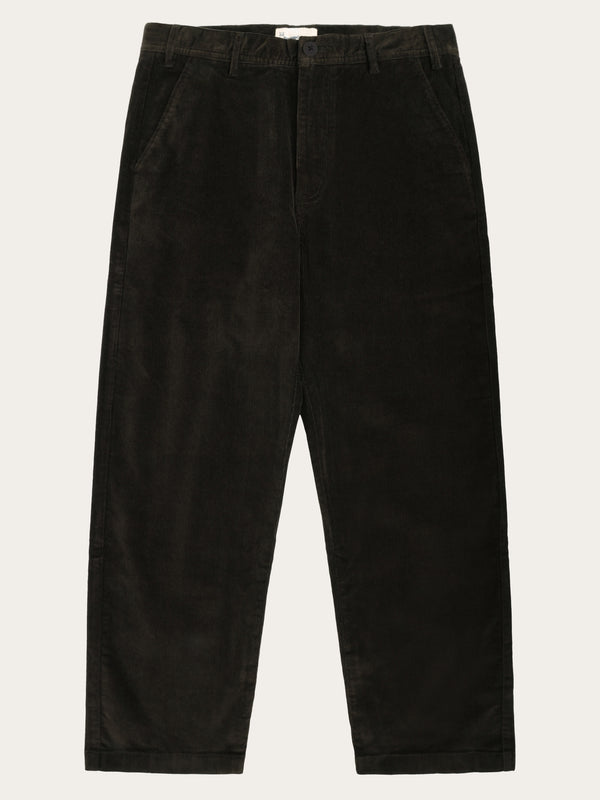 KnowledgeCotton Apparel - MEN FLINT wide corduroy chino pants Pants 1487 Chocolate Torte