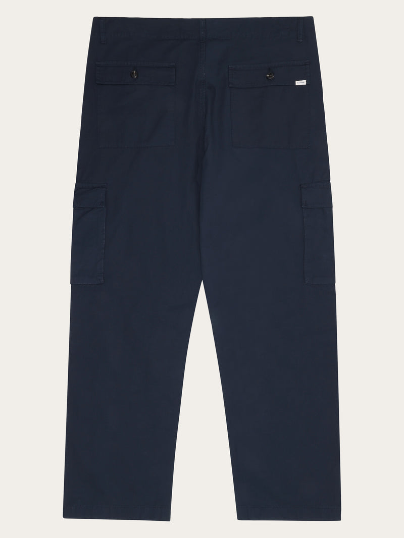 KnowledgeCotton Apparel - MEN FLINT wide slub yarn pants - GOTS/Vegan Pants 1001 Total Eclipse