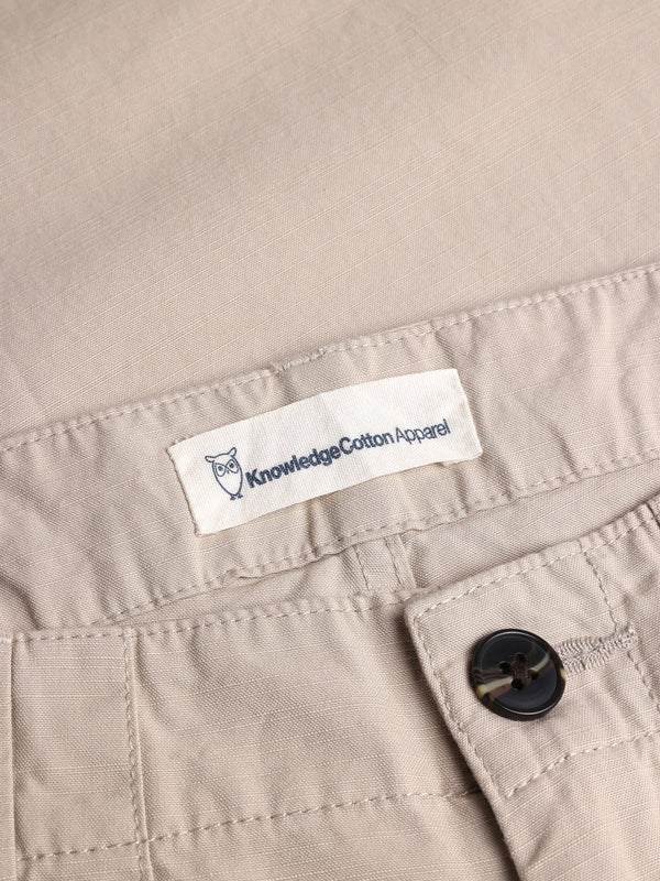 KnowledgeCotton Apparel - MEN FLINT wide slub yarn pants - GOTS/Vegan Pants 1228 Light feather gray