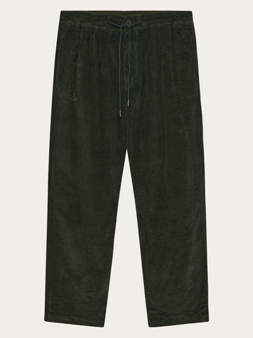 KnowledgeCotton Apparel - MEN Fig comfort corduroy pants Pants 1090 Forest Night