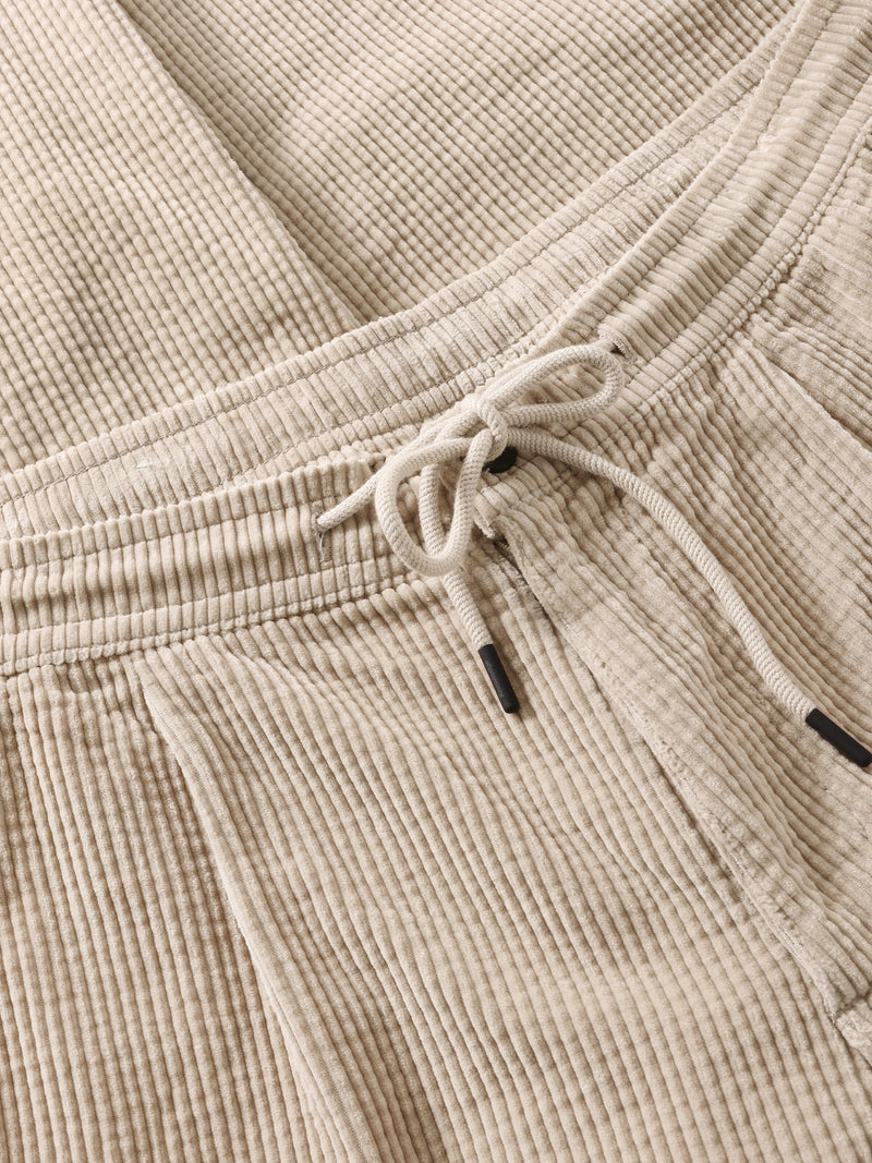 KnowledgeCotton Apparel - MEN Fig comfort corduroy pants Pants 1228 Light feather gray