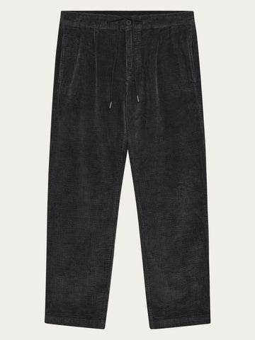KnowledgeCotton Apparel - MEN Fig comfort corduroy pants Pants 1300 Black Jet