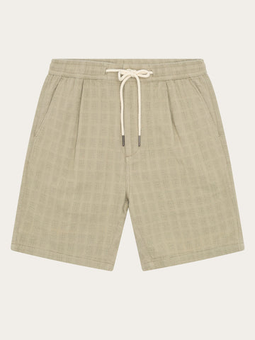 KnowledgeCotton Apparel - MEN Fig loose structure shorts Shorts 1495 Twill