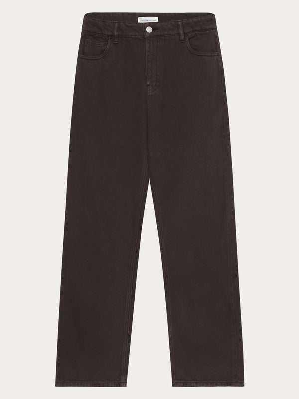 KnowledgeCotton Apparel - MEN Flint straight twill pants Pants 1487 Chocolate Torte