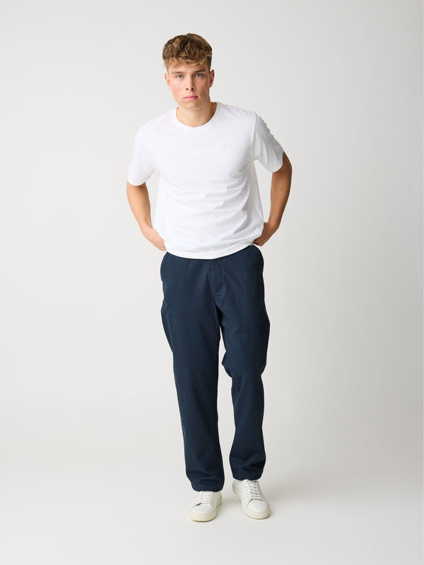 KnowledgeCotton Apparel - MEN Flint wide chino pants Pants 1001 Total Eclipse