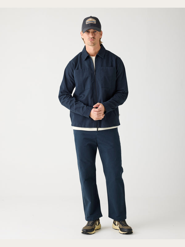 KnowledgeCotton Apparel - MEN Flint wide chino pants Pants 1001 Total Eclipse